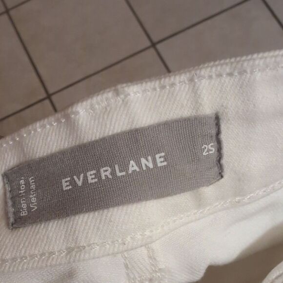 Everlane Cropped Wide Leg Short Jean White Pants Size 2S - Picture 4 of 9